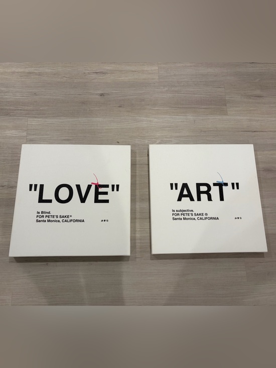 Other - "LOVE" and "ART" Paired Canvas Wall Art - Society 6